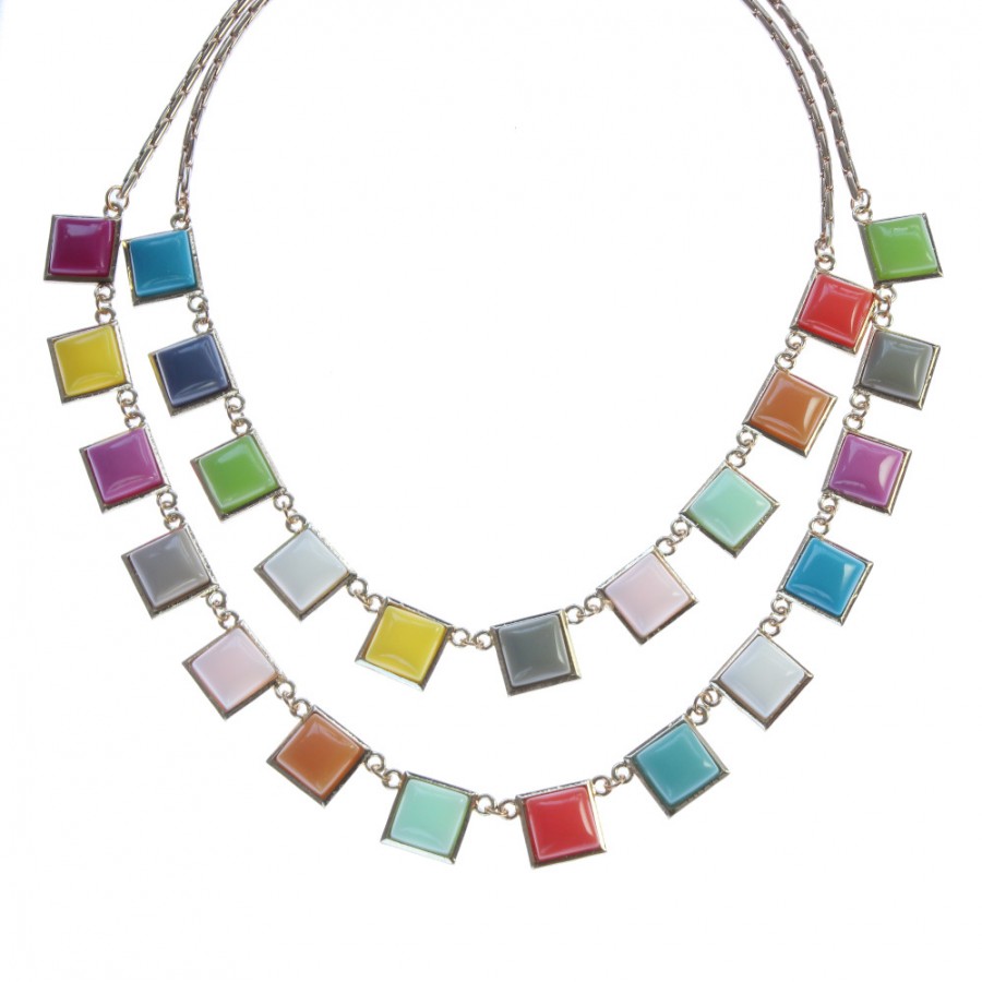 Mesmerizing Colored Crystal Teardrop 3D Metal Vine Statement Necklace –  Rosemarie Collections