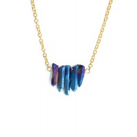 Titanium Rainbow Five Point Quartz Crystal Necklace