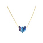 Titanium Rainbow Five Point Quartz Crystal Necklace