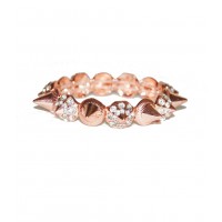 Rose Gold Rhinestone Spike Bracelet