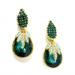 Emerald Iced Teardrop Earrings