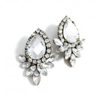 Angelion Crystal Marquise Statement Stud Earrings