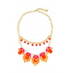‘Spring Awakening’ Neon Stone Floral Necklace