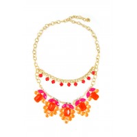 ‘Spring Awakening’ Neon Stone Floral Necklace