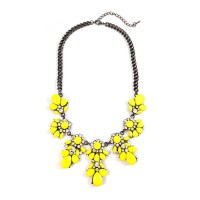 Flora Neon Yellow Statement Necklace (Back in Stock)