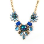 Cleopatra Holographic Blue Marquise Necklace