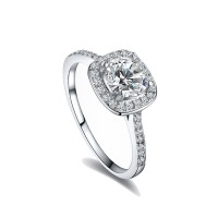 Isabelle Crystal Encrusted Swiss Zirconia 18k White Gold Plated Ring