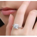 Isabelle Crystal Encrusted Swiss Zirconia 18k White Gold Plated Ring