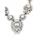 Iced Crystal Marquise Stone Cluster Burst Statement Necklace