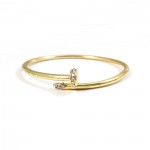 Pave Crystal Nail Statement Stack Minimal Bracelet