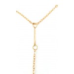 Lariat Triangle Gold Dainty Minimalist 18k Handcrafted Necklace