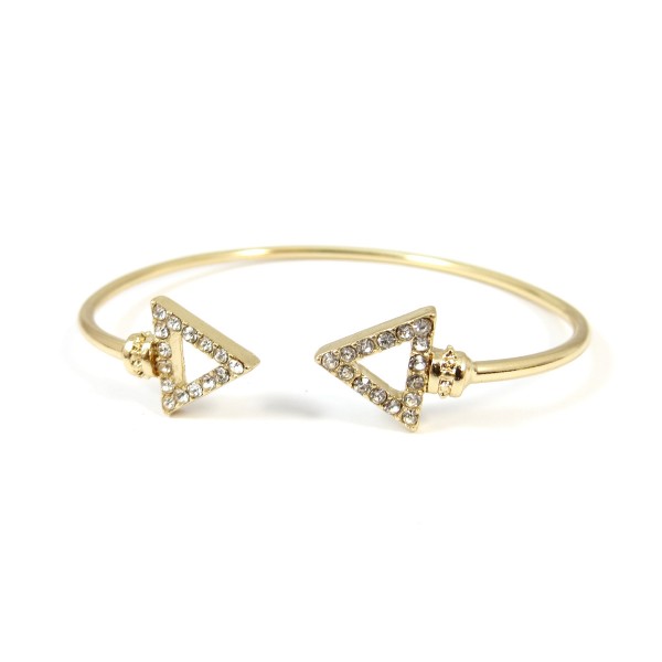 Pave Gold Geo Triangle Cuff Bracelet