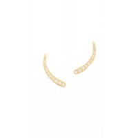 Jane Pointed Crystal Row Arc Ear Crawlers