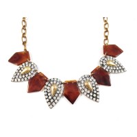 Crystal Stone Pave Laurel Tortoise Necklace