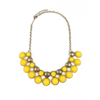 Loras Yellow Bubble Dots Necklace