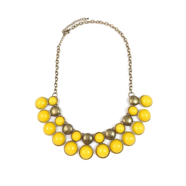 Loras Yellow Bubble Dots Necklace