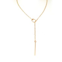 Cece Lariat Open Circle 18k Necklace