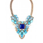 Lost Treasure Icy Blue Geo Statement Necklace