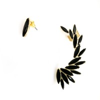 Heiress Onyx Marquise Burst Stone Wing Ear Cuff