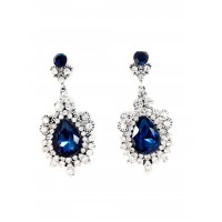 Snow Princess Sapphire Gemstone Statement Earrings