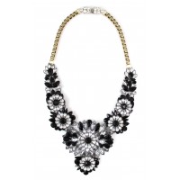 Apolonia Black Crystal Stone Necklace