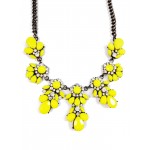 Flora Neon Yellow Statement Necklace (Back in Stock)