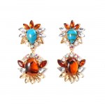 ‘Avia’ Turquoise and Tortoise Statement Earrings 
