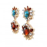 ‘Avia’ Turquoise and Tortoise Statement Earrings 