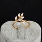 Crystal Wreath Cubic Zirconia 18K Gold Ring