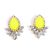 Angelica Neon Crystal Wings Stud Earrings