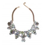 Gurnani Holographic Faceted Marquise Statement Necklace
